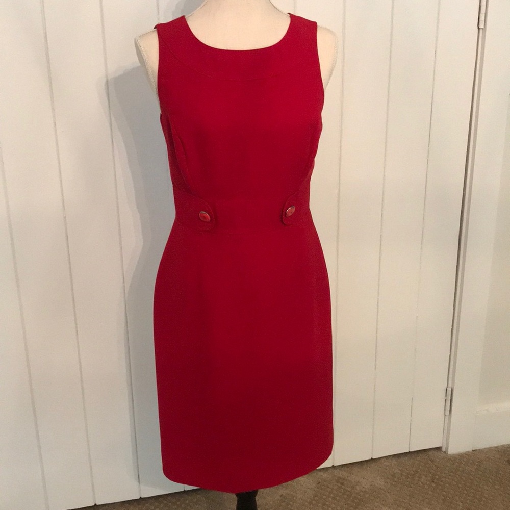 Red Tahari dress